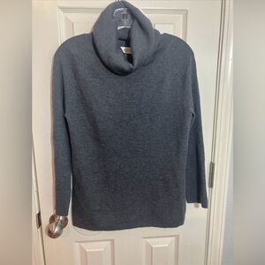 NWT Talbots Charcoal Merino Wool sweater blouse size MTurtleneck